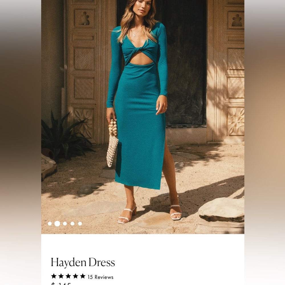 NWT L*SPACE HAYDEN DRESS- size Small, color deep sea